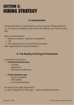 teacher hiring & training system