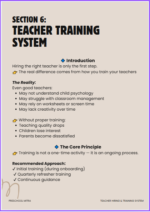 teacher hiring & training system